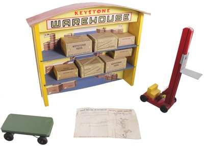 Keystone Wood Toys Inc., Boston, Massachusetts, No. 224: Toy Warehouse Truck, Elevator,