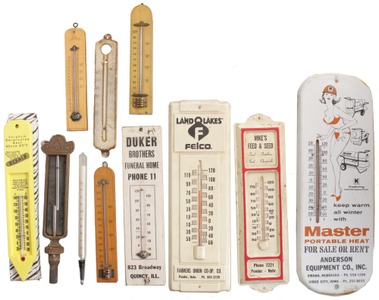 Assorted Makers: Coll Of Advert. Thermometers