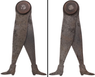 Unmarked: Pair Of Early "Ladyleg" Calipers
