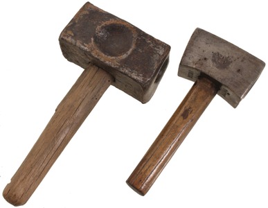 Unmarked: Wkg. Pair Of File Maker's Hammers