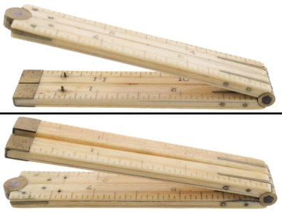 Unmarked: One-Foot, Four-Fold Folding Rule