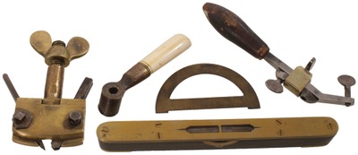 Assorted Makers: Five Early Brass Appointed Tools