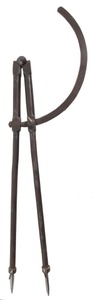 Unmarked: Pair Of Early Iron Dividers