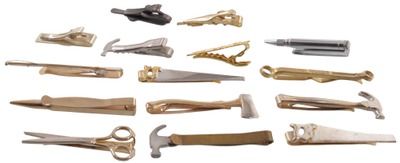Assorted Makers: Coll. Of Tool Relate Tie Tacks & Tie Bars