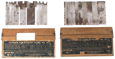 Stanley Rule & Level: Both Boxes Of Orig. Cutting Irons