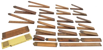 Assorted Makers: Lot Of Assorted Folding Rules