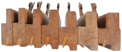 Varvill & Sons, Ebor Works, York, England: Stepped Set Of Seven Bead Molding Planes
