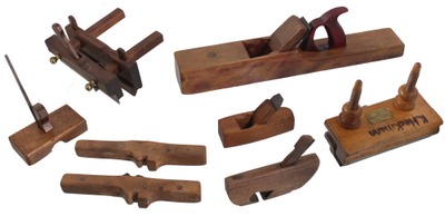 Assorted Makers: Lot Of Early Type Woodworking Tools