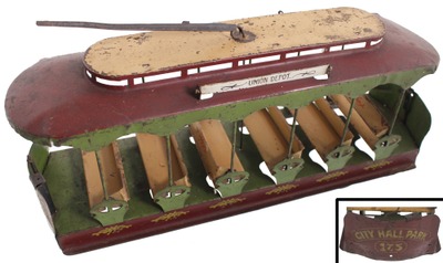 Morton E. Converse Company, Winchendon, Massachusetts: "City Hall Park 175 Trolley Toy