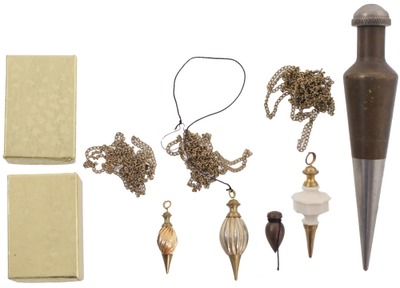 Assorted Makers: Lot Of Four Miniatur Plumb Bobs