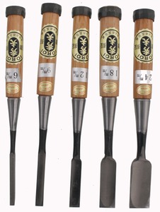 Ioroi, Japan: Five Unused Japanese Chisels