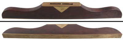 Unmarked: Showy R'wood & Brass Spirit Level