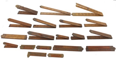 Assorted Makers: Lot Of Assorted Folding Rules