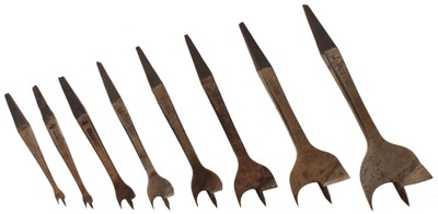 F. Walter & Company, Solly Works, Sheffield, England: Unused Set Of Eight Ctr. Spur Auger Bits