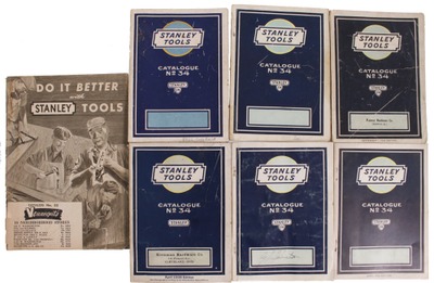 Stanley Rule & Level, No. 34: Lot Of Five Stanley Gen'l. Line Catalogu