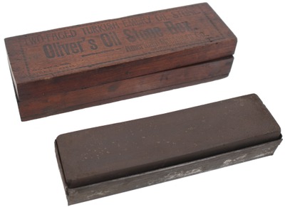 American Machinery Company, Grand Rapids, Michigan: "Oliver's Oil Stone Box" & Oilstone
