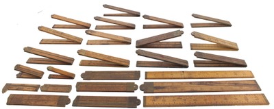 Assorted Makers: Lot Of Assorted Folding Rule