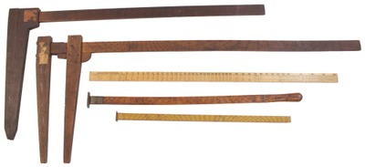 Assorted Makers: Coll. Of Five Board Measure Rule