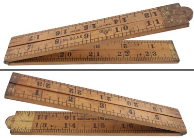 Stanley Rule & Level, No. 61 A E: Two-Foot, Four-Fold Folding Rule