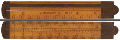 Stanley Rule & Level, No. 35: Rare 12" Caliper Folding Rule