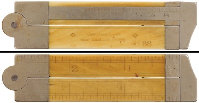 A. Stanley & Company, New Britain, Connecticut, No. 38: Ivory & Brass Folding Rule