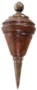 Unmarked: Showy Brass & Lignum Plumb Bob