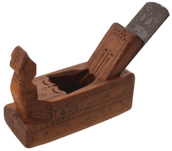 Unmarked: Carved & Dated "Horn Smoothing Plane