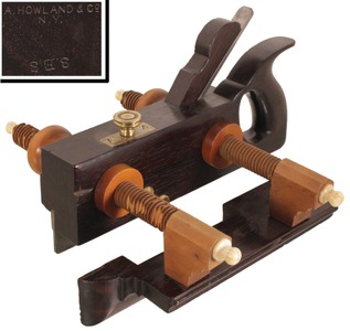 A. Howland & Company, Auburn, New York: Handled Rosewood Plow Plane