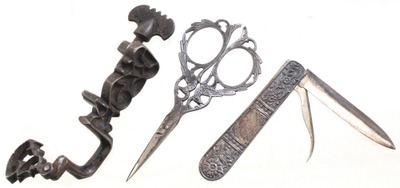 Assorted Makers: Lot Of Three Early Figural Items