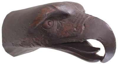 Unmarked: Carved Wooden Eagle's Head