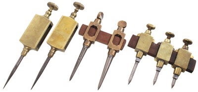 Assorted Makers: Three Sets Of Brass & Bronze Trammel