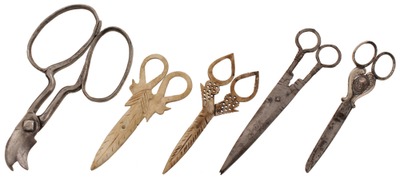 Assorted Makers: Five Pairs Of Early Shears