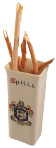 Unmarked: 19th C. Ceramic "Spill" Holder