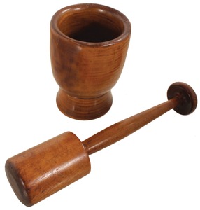 Unmarked: Tiger Strip Maple Mortar & Pestle