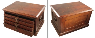 Unmarked: Wearly Walnut Mach. Tool Chest