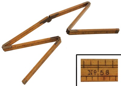 STANLEY (Unmarked), No. 58: Two Foot, Six Fold Folding Rule