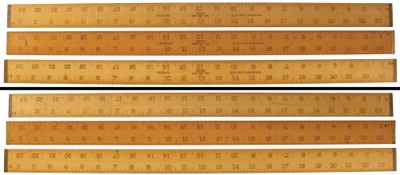 Stanley Rule & Level, No. 30 1/2: Three Extra Clean Shrinkage Rules