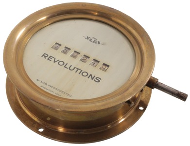 McNab Company, Bridgeport, Connecticut: Early Solid Brass Revolution Counter