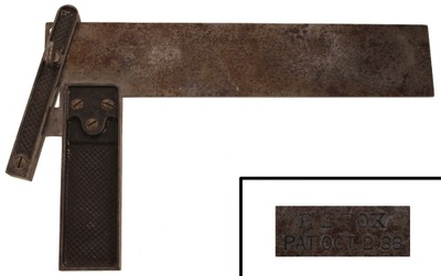 Philo L. Fox, Bridgeport, Connecticut: Patent Try Square & Bevel