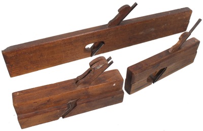 J.R. Tolman, Hanover, Massachusetts: Set Of Three Cleasn Shipwright's Planes