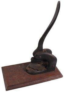 Unmarked: Early Lever Operated Buttonhole Cutter