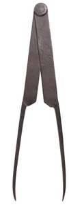 Unmarked: Pair Of Early Hand Forged Dividers