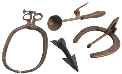 Assorted Makers: Four Collectible Brass Items