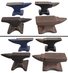 Unmarked: Four Small Cast Iron Anvils