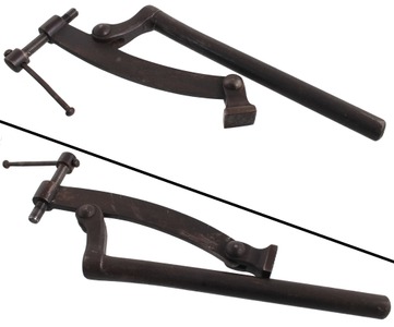 Unmarked: Early Forged Iron Bench Holdfasgt