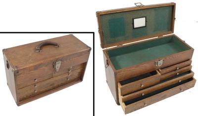 National Tool & Chest Company, Chicago: Classic Oak Machinis Tool Chest