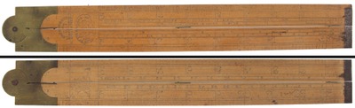 Thomas Bradburn & Sons: Early Patent Boxwood Foldig Rule
