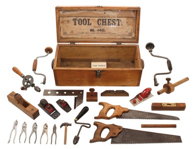 Bliss Brothers & Company, New York, No. 140: Early Boy's Type Tool Chest