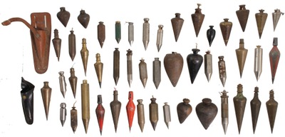 Assorted Makers: Lot Of Brass & Iron Plumb Bobs