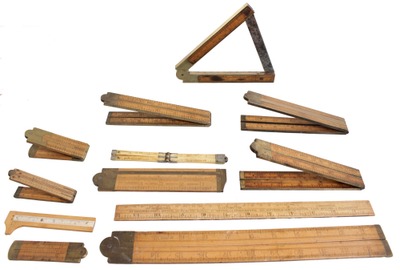 Assorted Makers: Lot Of Assorted Folding Rule